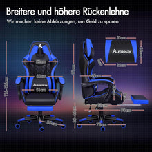 ALFORDSON Gaming-Stuhl mit Fußstütze und