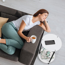 LIANTRAL Runder Couchtisch 2er Set mit Ablagen