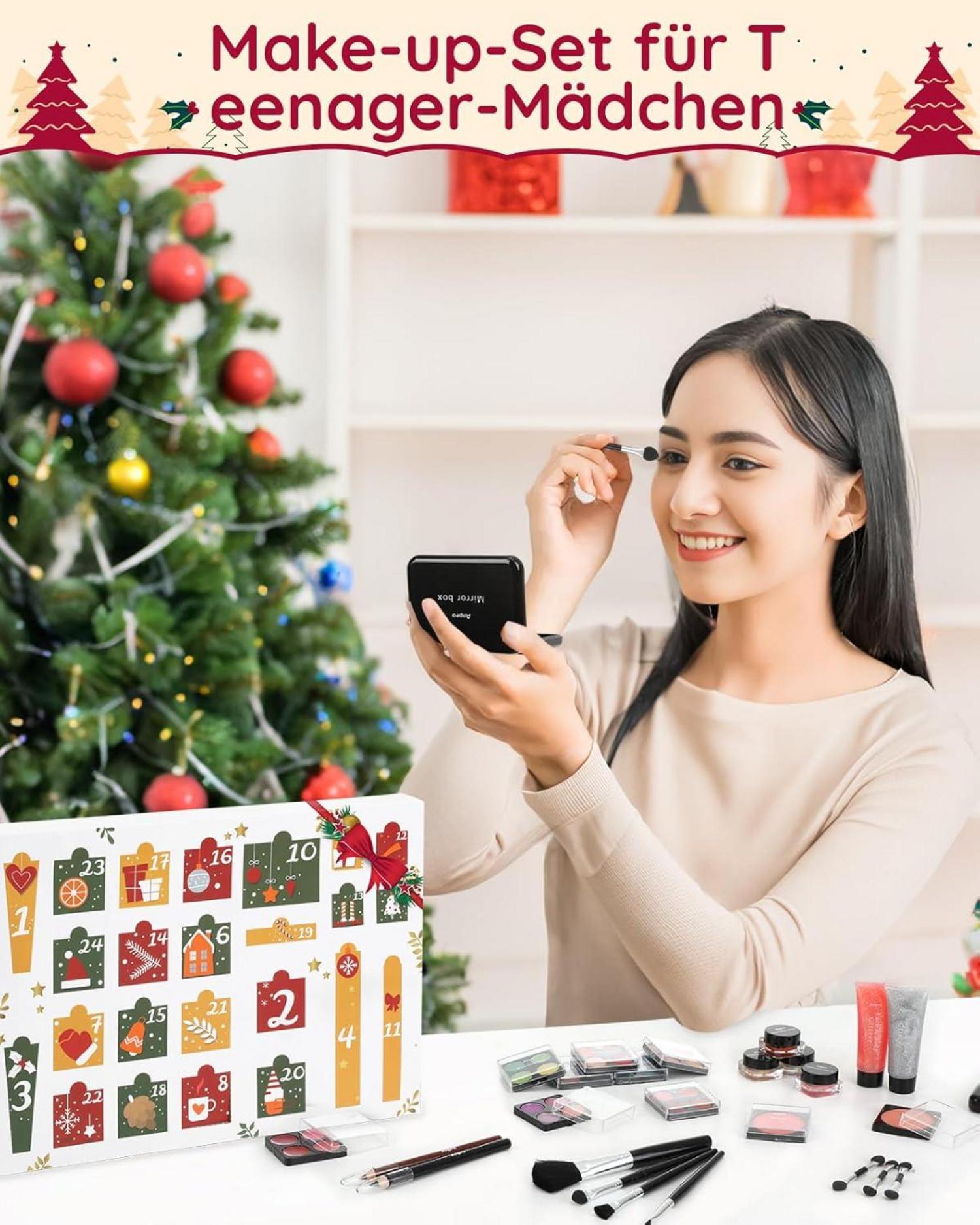 Beauty Adventskalender 2024 - 24 hochwertige Makeup Produkte für Mädchen