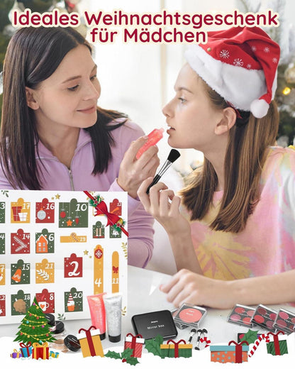 Beauty Adventskalender 2024 - 24 hochwertige Makeup Produkte für Mädchen