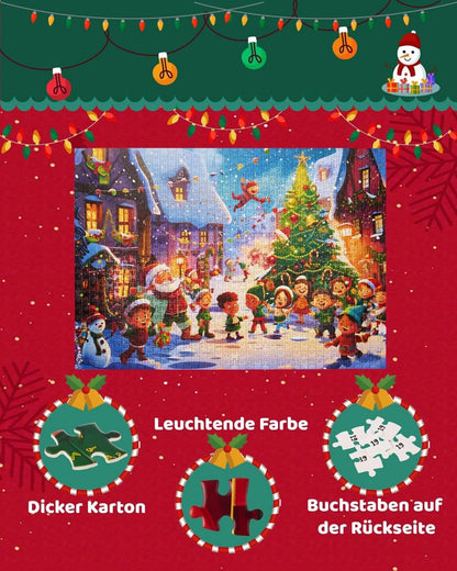 Weihnachts Puzzle Adventskalender 2024 1000 Teile Countdown Geschenk