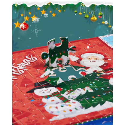 Gleamkid Puzzle Adventskalender 2024, 24 Teile 1000 Teile Puzzles Countdown bis