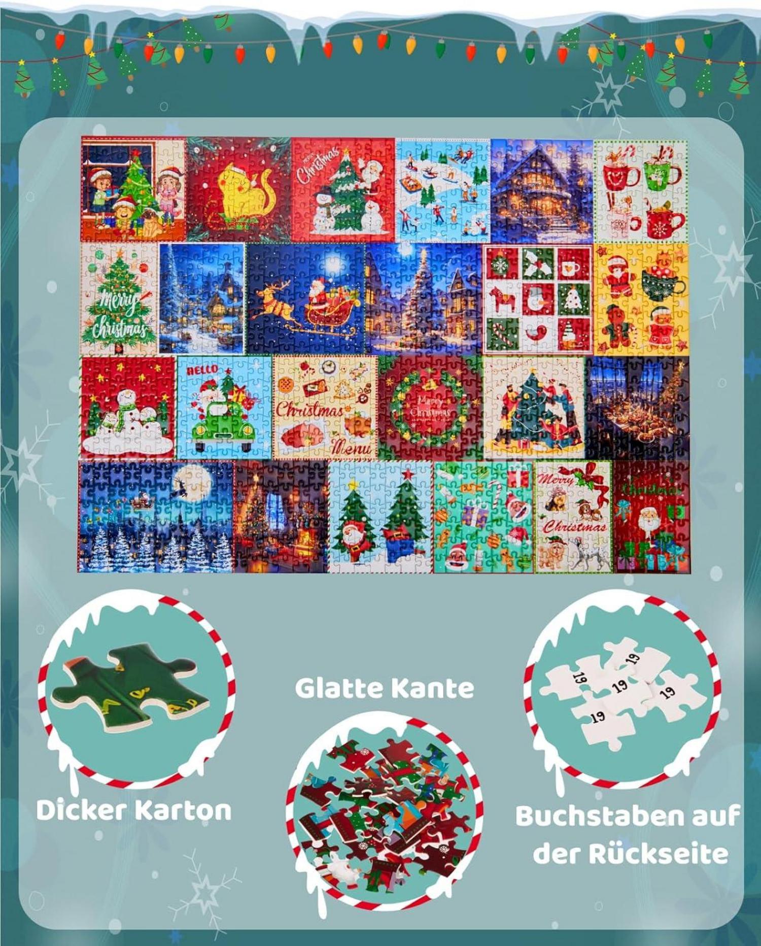 Adventskalender Puzzle 2024 Weihnachtsgeschenk 1000 Teile