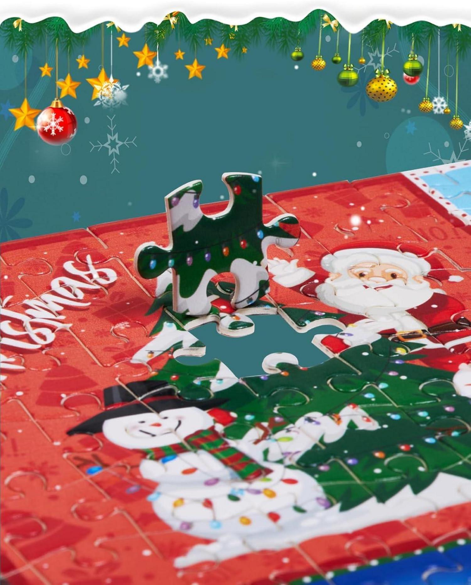 Gleamkid Weihnachts Puzzle Adventskalender 2024, 24-teilig