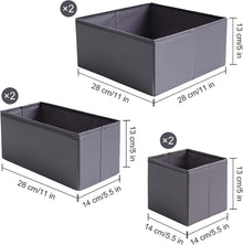 Schubladen Organizer 6er-Set Strapazierfähiger Stoff