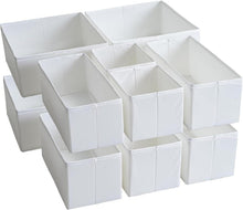 Schubladen Organizer Set mit Bodenstützplatten, 12er-Pack in