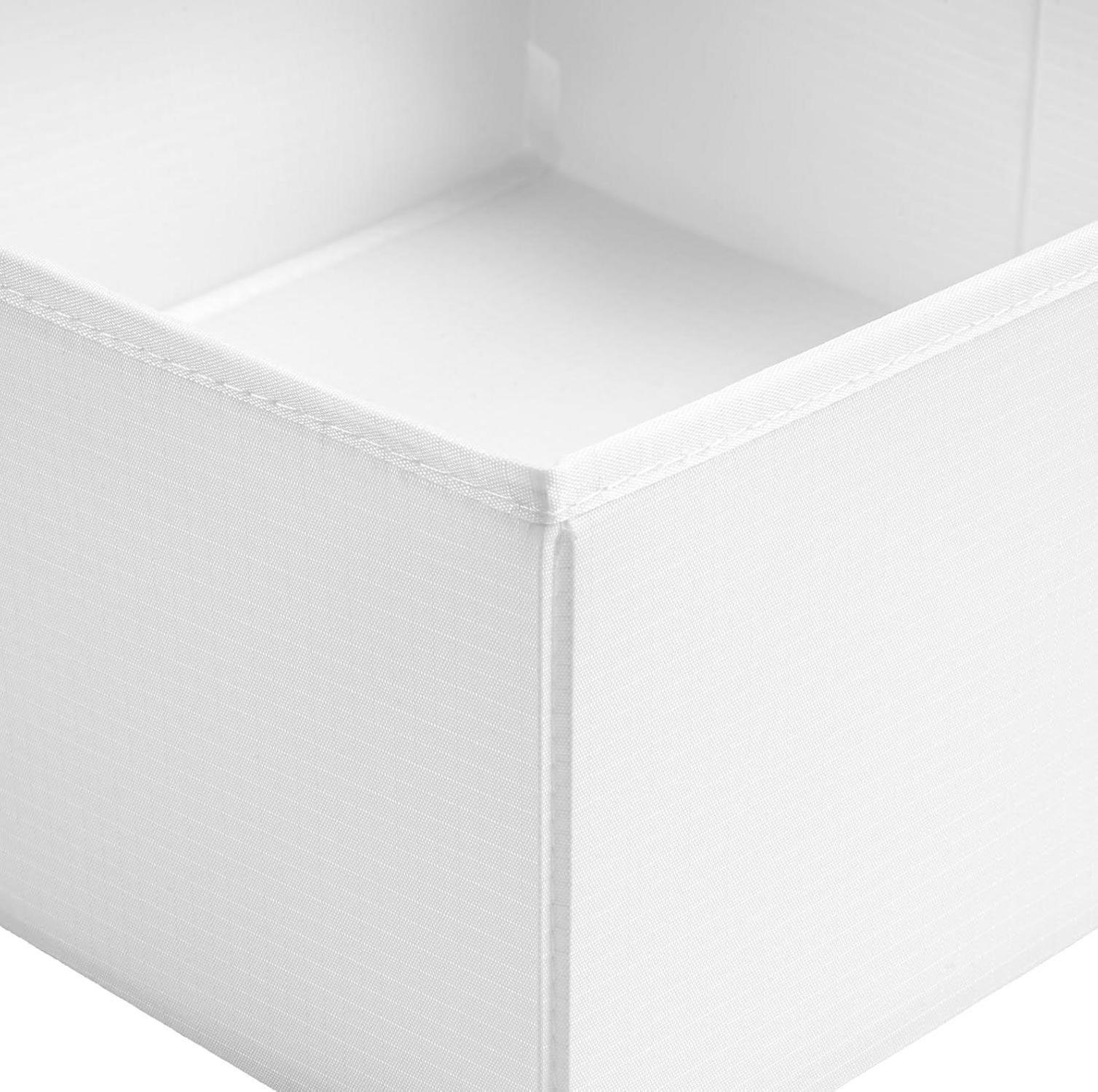Schubladen-Organizer 12er Set Waschbar Stoff Weiß Badezimmer Kleiderschrank