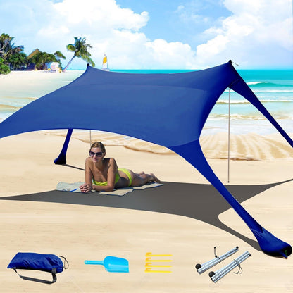 Strandzelt Pop-Up Lycra 2x2.1m LSF 50 Anti-Wind Sonnenschutz