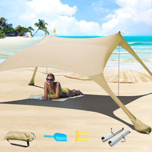 Strandzelt Pop-Up LSF 50 Sonnenschutz UV-Schutz 2x2.1 m