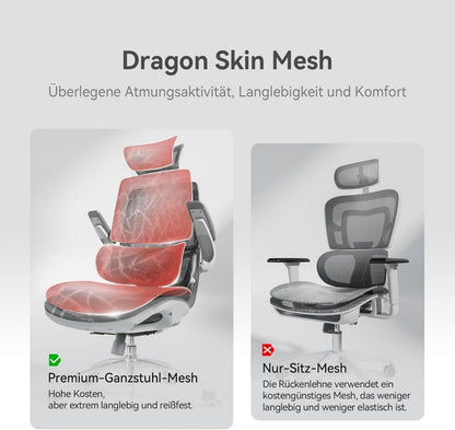 Ergonomischer Bürostuhl mit hochklappbaren Armlehnen und adaptiver