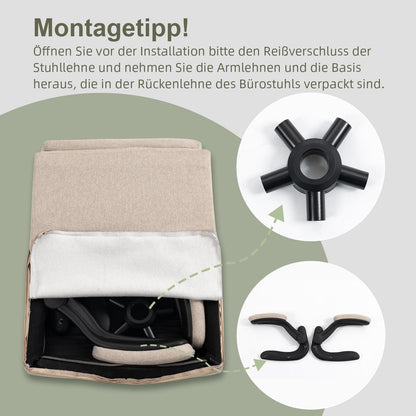 Ergonomischer Bürostuhl mit Rückenlehne und Armlehne