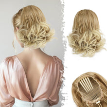 Wellige Blond Haarverlängerung Pferdeschwanz 25cm - Synthetisch