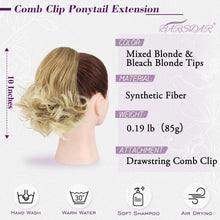 BARSDAR Kurzes Blondes Pferdeschwanz Haarteil 25cm