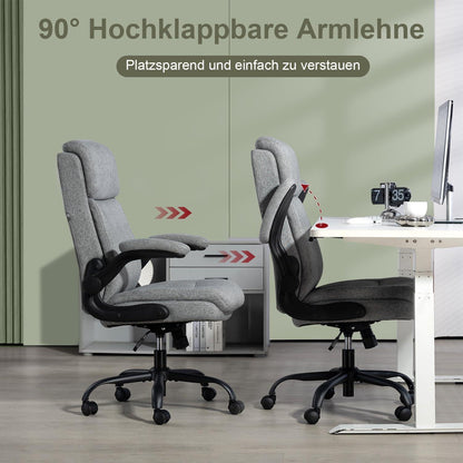 Ergonomischer Bürostuhl mit Rückenlehne und Armlehne - höhenverstellbar