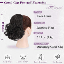 BARSDAR Ponytail Extension Kordelzug 25cm Wellige