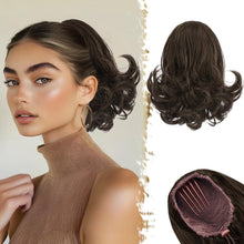 Synthetische Braun 25cm Wellen Ponytail Extension mit Kordelzug