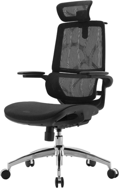 Ergonomischer Bürostuhl mit hochklappbaren Armlehnen und adaptiver