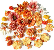 Kunstblumen Basteln Deko Blumen Herbst Orange Mini 40 Stk; 2~8cm