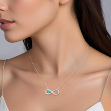 Infinity Herz Halskette 925 Sterling Silber Zirkonia