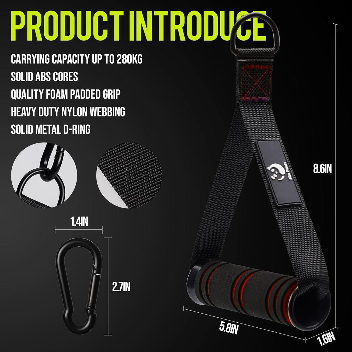 Fitness Griff Set für Kabelzug & Widerstandsbänder | 2 Stück | Noir Rouge