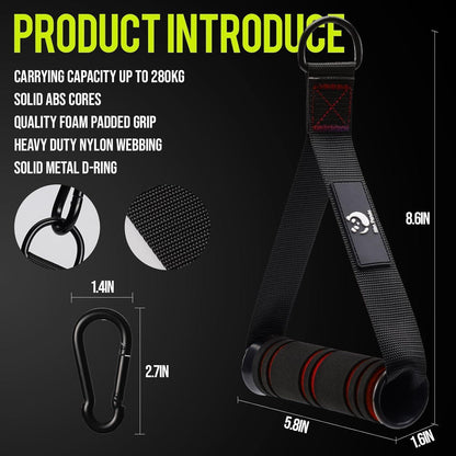 Fitness Griff Set für Kabelzug & Widerstandsbänder | 2 Stück | Noir Rouge