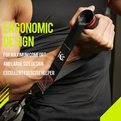 Fitness Griff Set für Kabelzug & Widerstandsbänder | 2 Stück | Noir Rouge