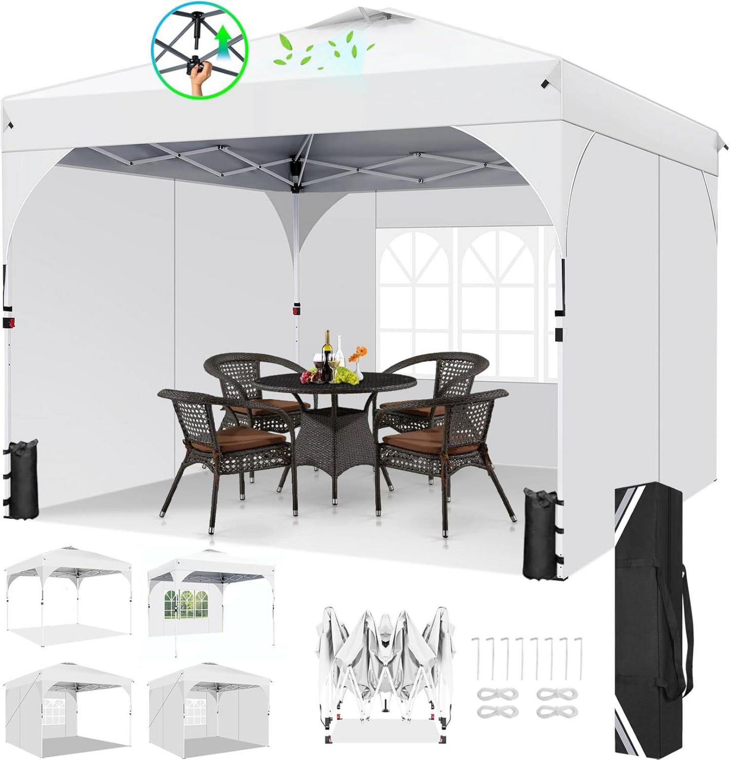 Pavillon 3x3 Wasserdicht Stabil Faltpavillon Gartenpavillon UV Schutz