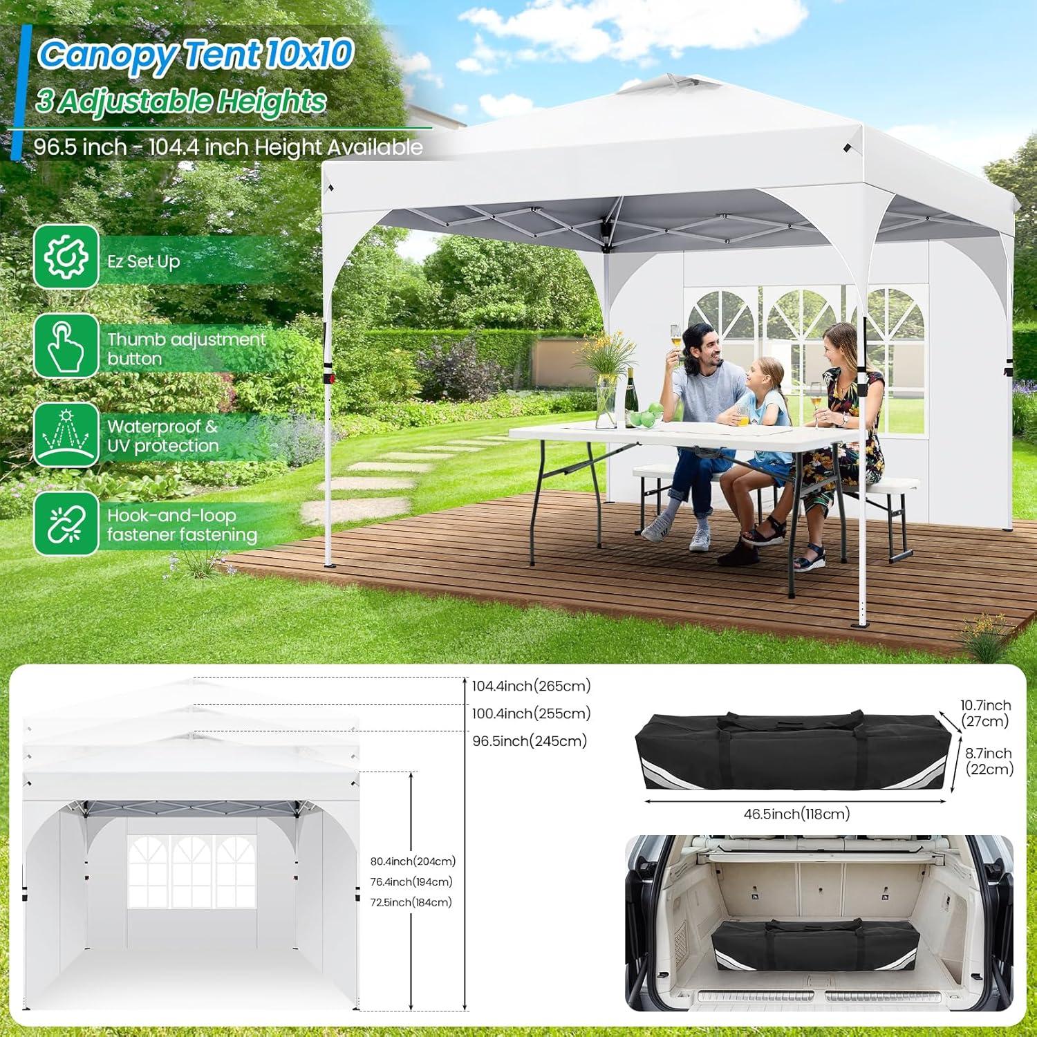 Pavillon 3x3 Wasserdicht Stabil Winterfest Faltpavillon