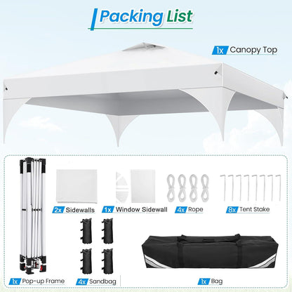 Pop Up Pavillon 3x3 Wasserdicht Stabil mit UV Schutz und Höhenverstellung