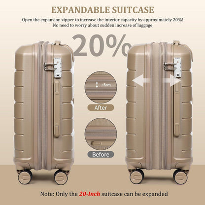 Hartschalenkoffer Set 4tlg. – Reisekoffer mit TSA-Schloss & 360° Rollen