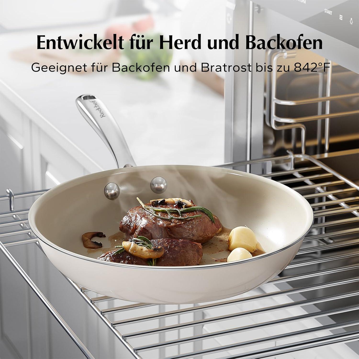 Redchef Pfanne 24cm Keramikbeschichtung Antihaft Induktion Edelstahl