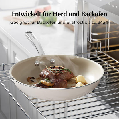 Redchef Pfanne 24cm Keramikbeschichtung Antihaft Induktion Edelstahl
