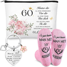 Geburtstagsgeschenk Set für Frauen 60 Jahre Kosmetiktasche Socken