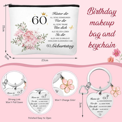 Geburtstagsgeschenk Set für Frauen 60 Jahre Kosmetiktasche Socken