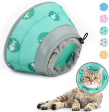 Verstellbare Halskrause für Katzen nach Operation - Grün