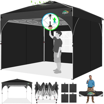 3x3m Faltpavillon wasserdicht mit 3 Seitenteilen & Zubehör