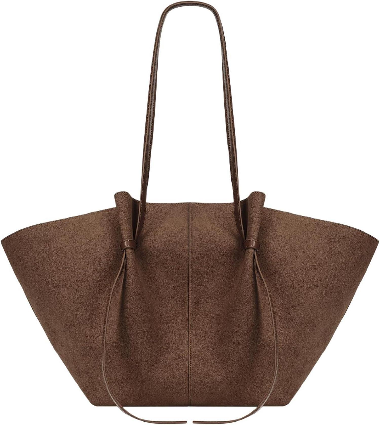 Große Schwarze Kunstleder Tote Bag mit Verstellbarem Schulterriemen
