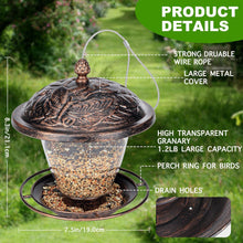 Syunyin Vogelfutterhaus Metall Wetterfest Bird Feeder