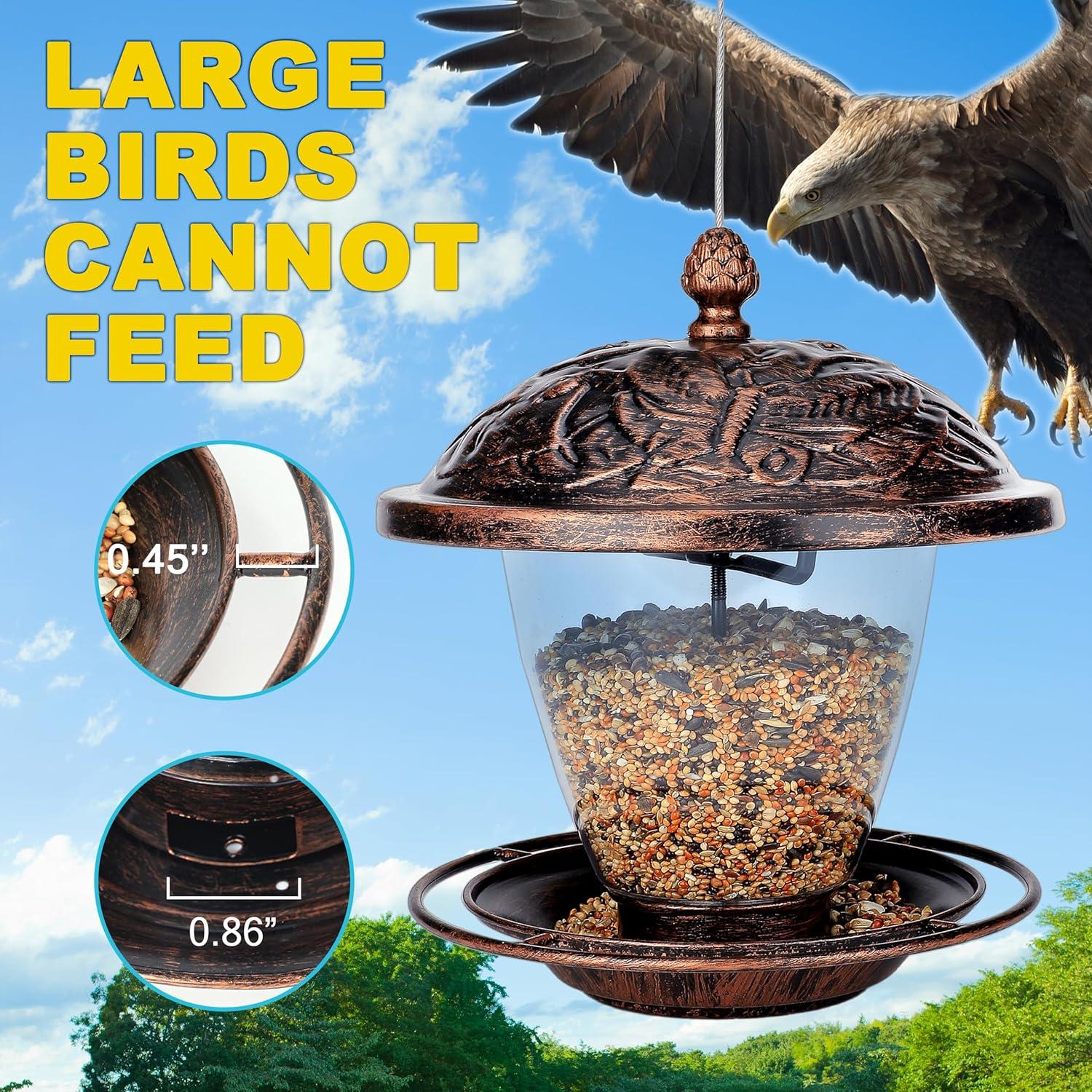 Vogelfutterhaus zum Aufhängen Metall Wetterfest Bird Feeder Balkon