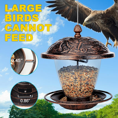 Vogelfutterhaus zum Aufhängen Metall Wetterfest Bird Feeder Balkon