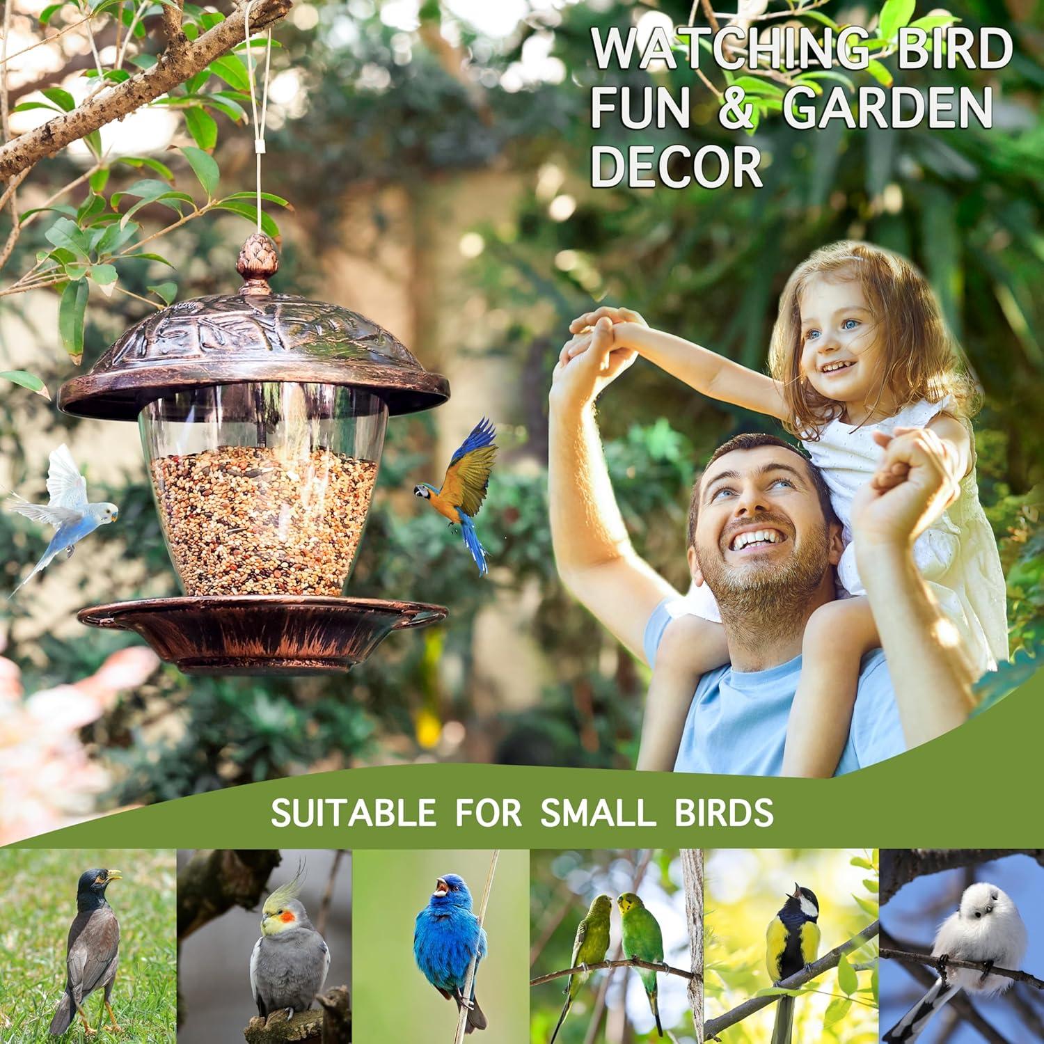 Syunyin Vogelfutterhaus Metall Wetterfest Bird Feeder Hängend 1.2LBS