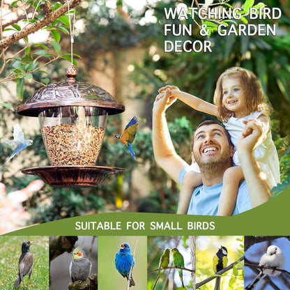 Syunyin Vogelfutterhaus Metall Wetterfest Bird Feeder Hängend 1.2LBS