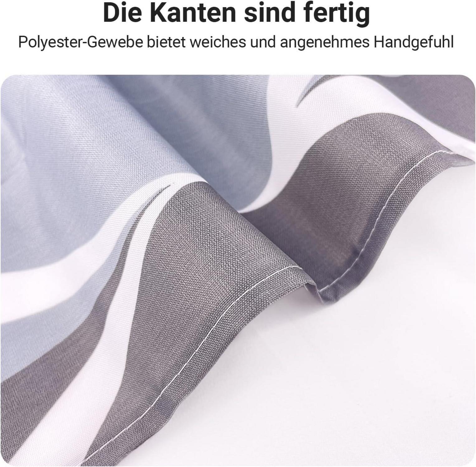Duschvorhang Water Droplets Antischimmel Textil 100x200cm 8 Duschvorhangringe