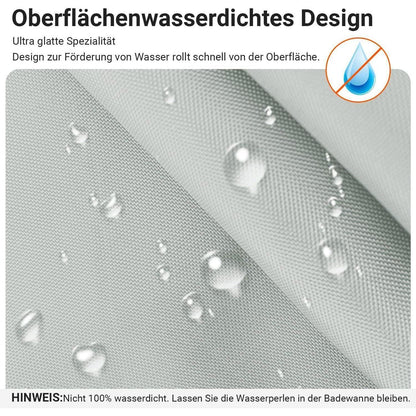 Wasserabweisender Duschvorhang Grau 260x200cm mit
