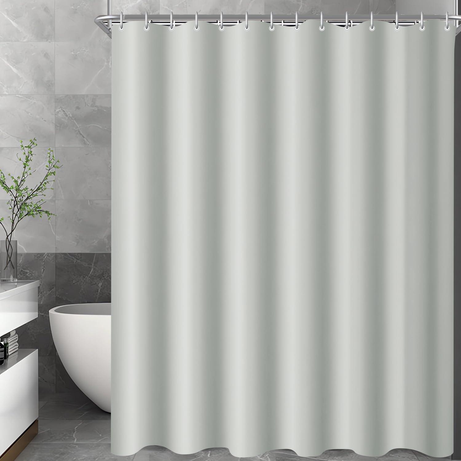 Duschvorhang Grau Antischimmel Wasserabweisend 260x200cm Textil