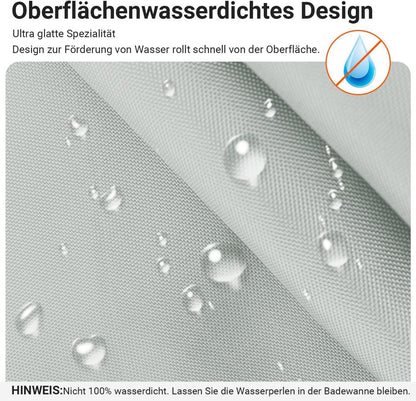 Wasserabweisender Duschvorhang Grau 260x200cm mit