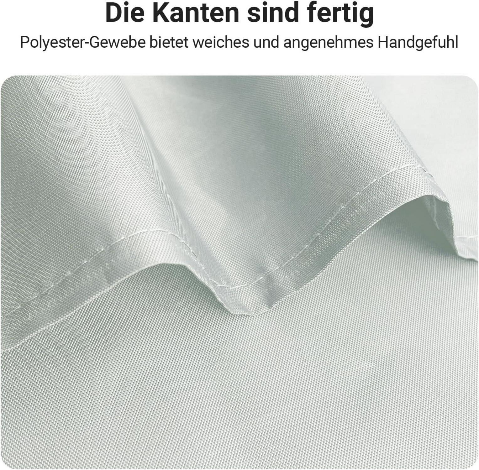 Duschvorhang 260x200cm Grau Antischimmel Wasserabweisend inkl. 16 Ringe