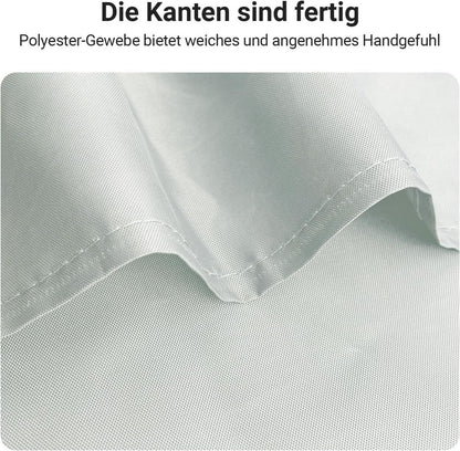 Duschvorhang 260x200cm Grau Antischimmel Wasserabweisend inkl. 16 Ringe