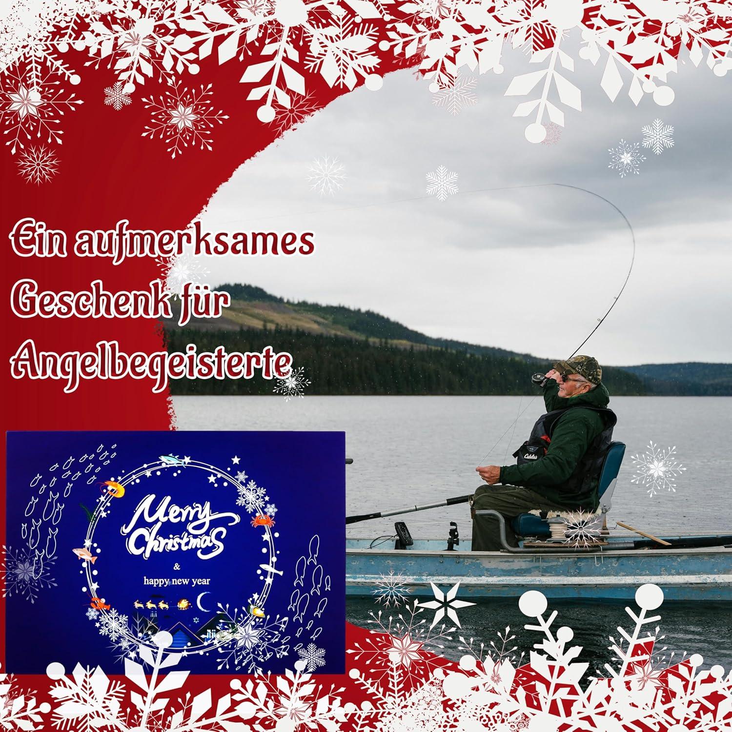 Adventskalender Köder Set 2024 Raubfisch Angeln Männer Teenager
