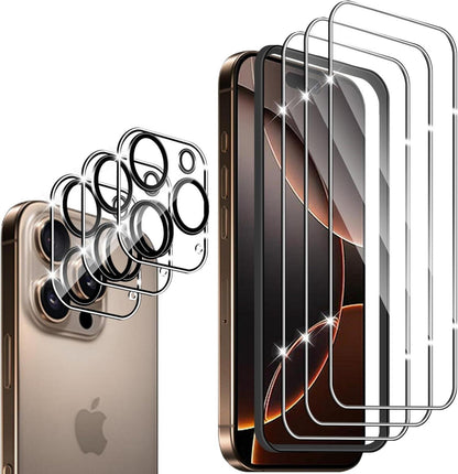 Schutzfolie für iPhone 16 Pro Panzerglas 3 Stück Set